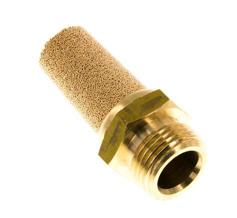 G3/8'' Sintered Bronze Pneumatic Muffler Brass Connection [2 Pieces]