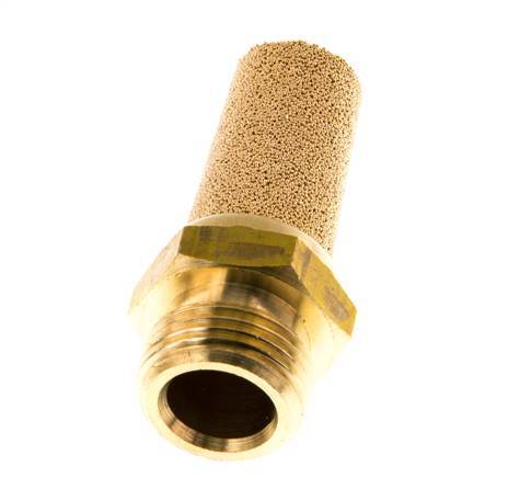 G3/8'' Sintered Bronze Pneumatic Muffler Brass Connection [2 Pieces]