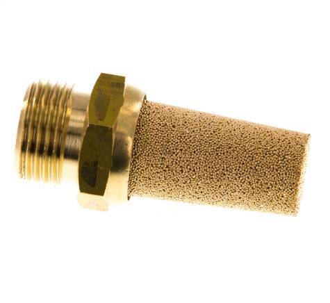 G3/8'' Sintered Bronze Pneumatic Muffler Brass Connection [2 Pieces]