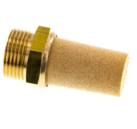 G1'' Sintered Bronze Pneumatic Muffler Brass Connection