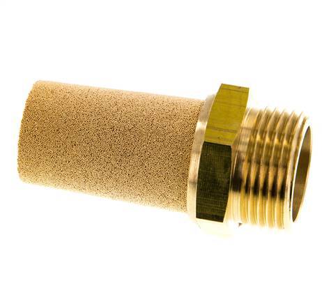 G1'' Sintered Bronze Pneumatic Muffler Brass Connection