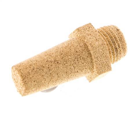 G1/8'' Sintered Bronze Pneumatic Muffler Hexagonal Fitting [5 Pieces]