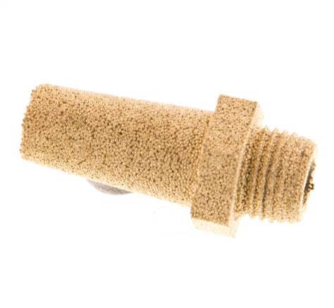 G1/8'' Sintered Bronze Pneumatic Muffler Hexagonal Fitting [5 Pieces]