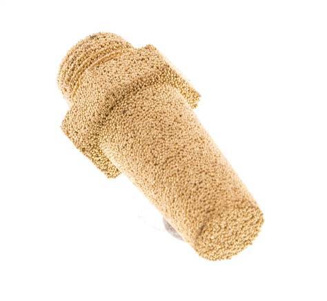 G1/8'' Sintered Bronze Pneumatic Muffler Hexagonal Fitting [5 Pieces]