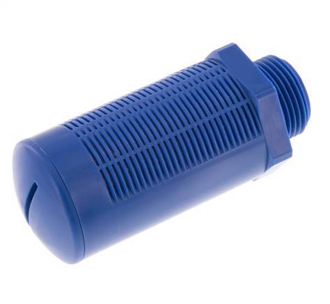 G1'' Plastic Pneumatic Muffler Self-Cleaning Granulate Filling