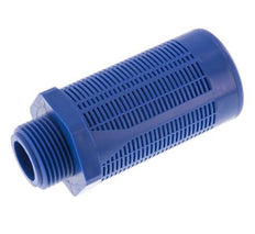 G1'' Plastic Pneumatic Muffler Self-Cleaning Granulate Filling