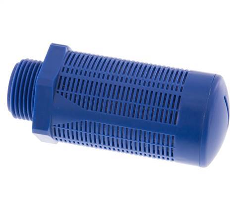 G1'' Plastic Pneumatic Muffler Self-Cleaning Granulate Filling