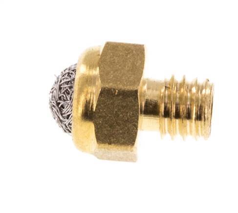 M5 Brass Compact Pneumatic Muffler 1.4301 Wire Mesh [5 Pieces]