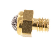 M5 Brass Compact Pneumatic Muffler 1.4301 Wire Mesh [5 Pieces]