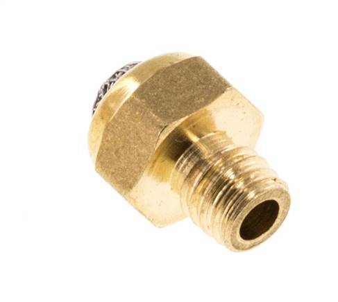 M5 Brass Compact Pneumatic Muffler 1.4301 Wire Mesh [5 Pieces]
