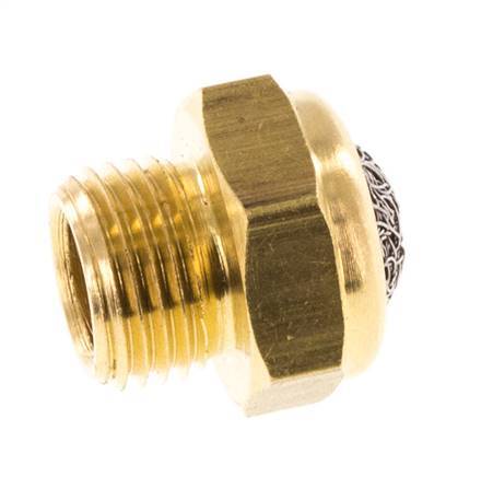 G1/8'' Brass Compact Pneumatic Muffler 1.4301 Wire Mesh [5 Pieces]