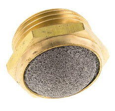 G1'' Brass Compact Pneumatic Muffler 1.4301 Wire Mesh