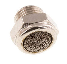 G1/8'' Nickel-Plated Brass Compact Pneumatic Muffler 1.4301 Wire Mesh [10 Pieces]