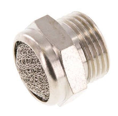 G3/8'' Nickel-Plated Brass Compact Pneumatic Muffler 1.4301 Wire Mesh [2 Pieces]