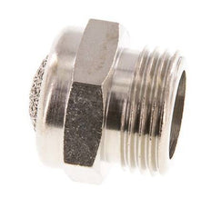 G3/8'' Nickel-Plated Brass Compact Pneumatic Muffler 1.4301 Wire Mesh [2 Pieces]