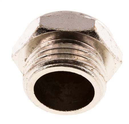 G1/2'' Nickel-Plated Brass Compact Pneumatic Muffler 1.4301 Wire Mesh [2 Pieces]