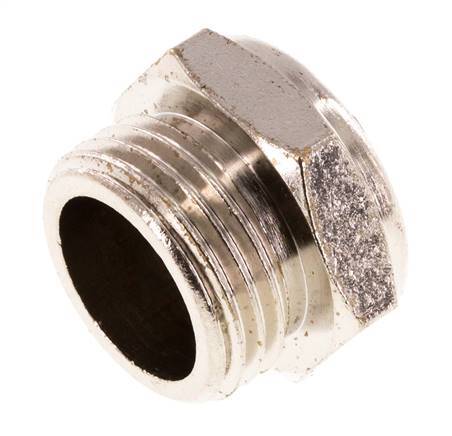 G1/2'' Nickel-Plated Brass Compact Pneumatic Muffler 1.4301 Wire Mesh [2 Pieces]