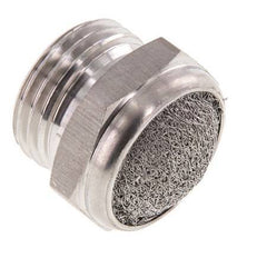 G1/2'' Stainless Steel Compact Pneumatic Muffler 1.4301 Wire Mesh
