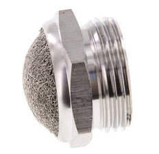 G1'' Stainless Steel Compact Pneumatic Muffler 1.4301 Wire Mesh