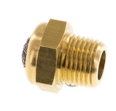 NPT 1/8'' Brass Compact Pneumatic Muffler 1.4301 Wire Mesh [5 Pieces]