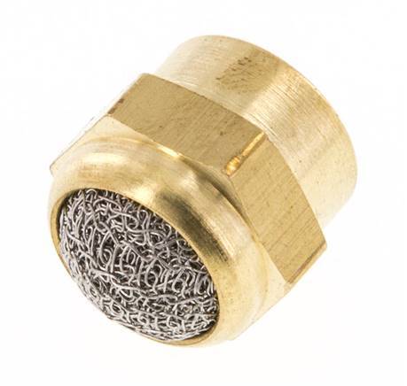 G1/8'' Female Threaded Brass Compact Pneumatic Muffler [2 Pieces]