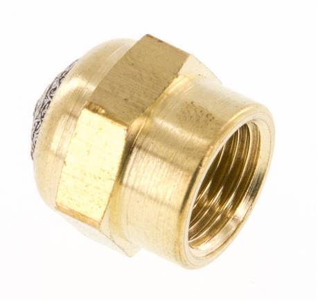 G1/8'' Female Threaded Brass Compact Pneumatic Muffler [2 Pieces]