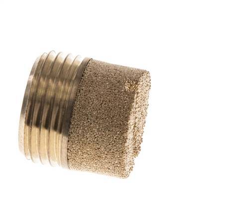 G3/8'' Sintered Bronze Compact Cylindrical Pneumatic Muffler [2 Pieces]