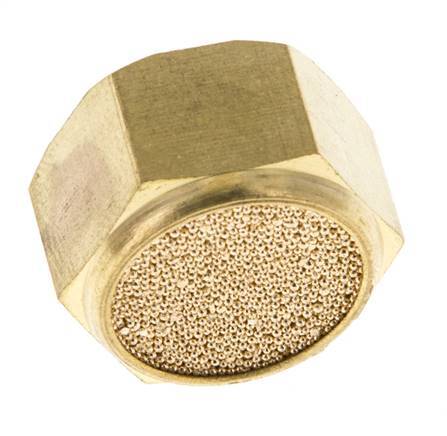 G3/8'' Sintered Bronze Compact Female Threaded Pneumatic Muffler [2 Pieces]
