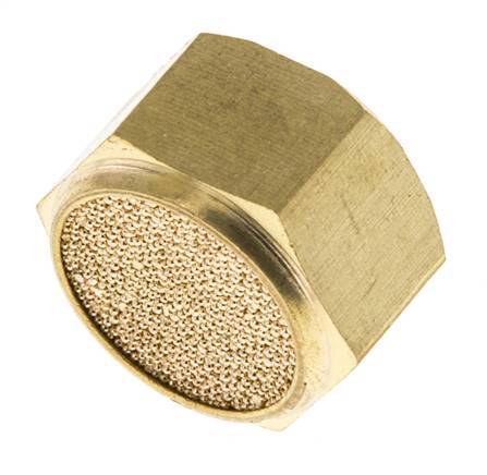 G3/8'' Sintered Bronze Compact Female Threaded Pneumatic Muffler [2 Pieces]
