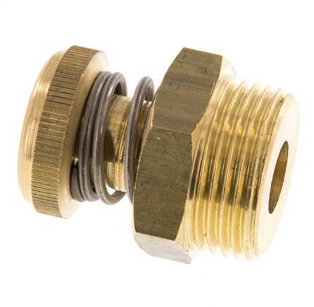 G1'' Brass Flow Control Muffler With Knurled Screw