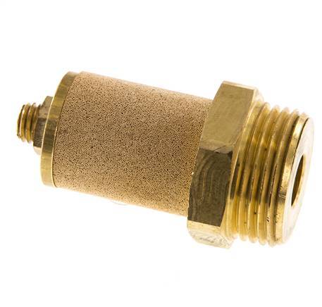 G1'' Brass Flow Control Muffler With Lock Nut