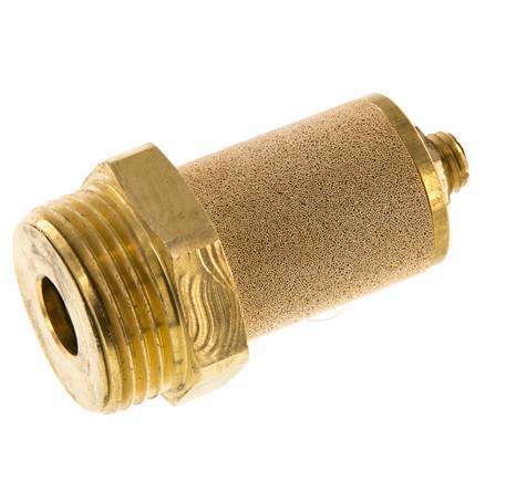 G1'' Brass Flow Control Muffler With Lock Nut