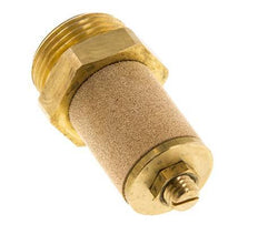 G1'' Brass Flow Control Muffler With Lock Nut