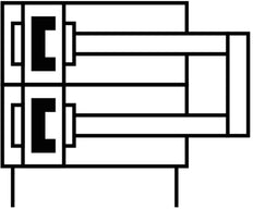 Festo Dual Piston Rod Cylinder 16mm Bore 25mm Stroke Double Acting - 32687