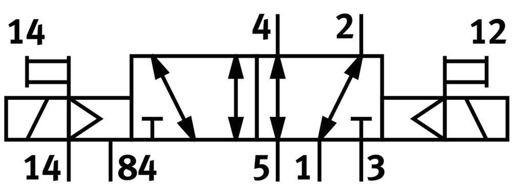 Festo 5/2 Bistable Air Solenoid Valve Flange 1000l/min - 8004893