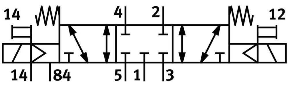 Festo 5/3 NC Air Solenoid Valve Flange 200 - 300l/min - 566492
