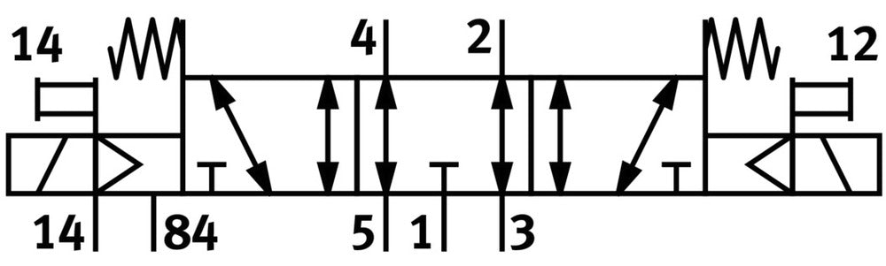 Festo 5/3 Exhausted Air Solenoid Valve Flange 470l/min - 573486