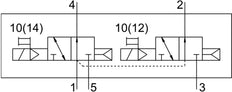 Festo 2x3/2 NO Monostable Air Solenoid Valve M5 150l/min - 566455