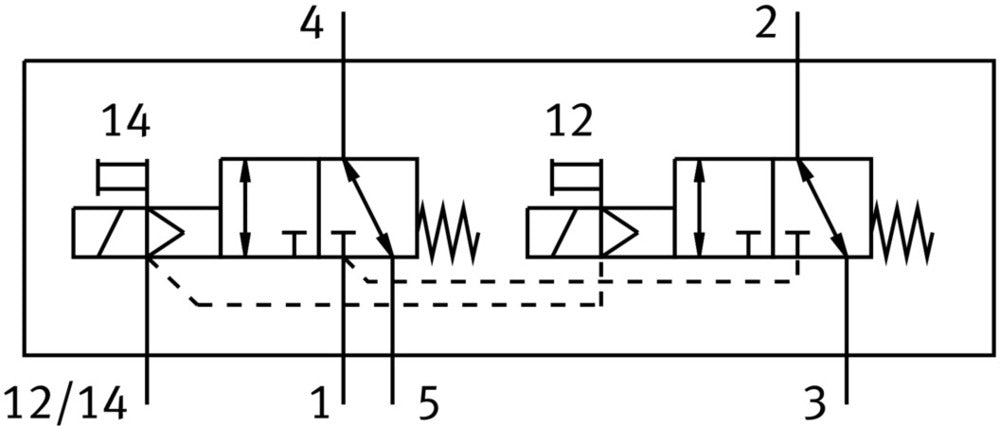 Festo 2x3/2 NC Monostable Air Solenoid Valve G1/4 870l/min - 574434