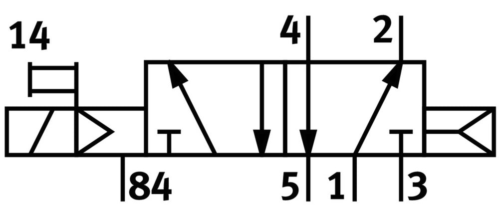 Festo 5/2 Monostable Air Solenoid Valve G1/8 800l/min - 550237