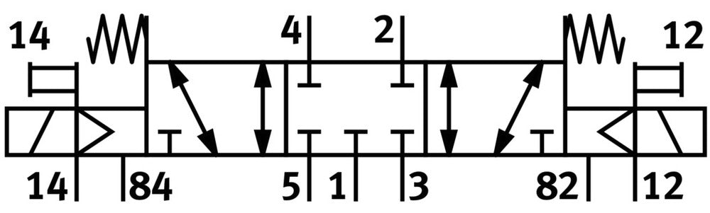 Festo 5/3 NC Air Solenoid Valve G3/8 3000l/min - 170266