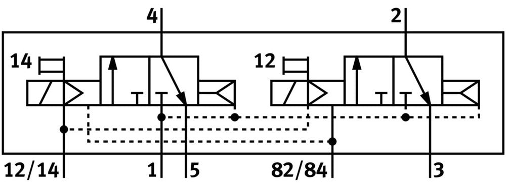 Festo 2x3/2 NC Monostable Air Solenoid Valve G1/8 550l/min - 8023549