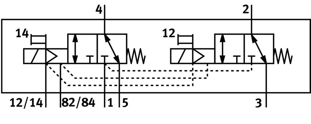 Festo 2x3/2 NC Monostable Air Solenoid Valve G1/8 500l/min - 8023555