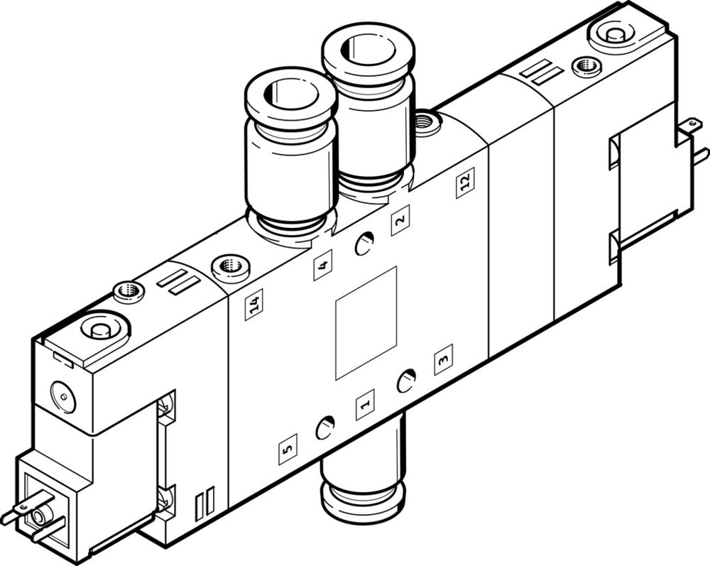 Festo 5/3 Exhausted Air Solenoid Valve QS-8 780l/min - 170327