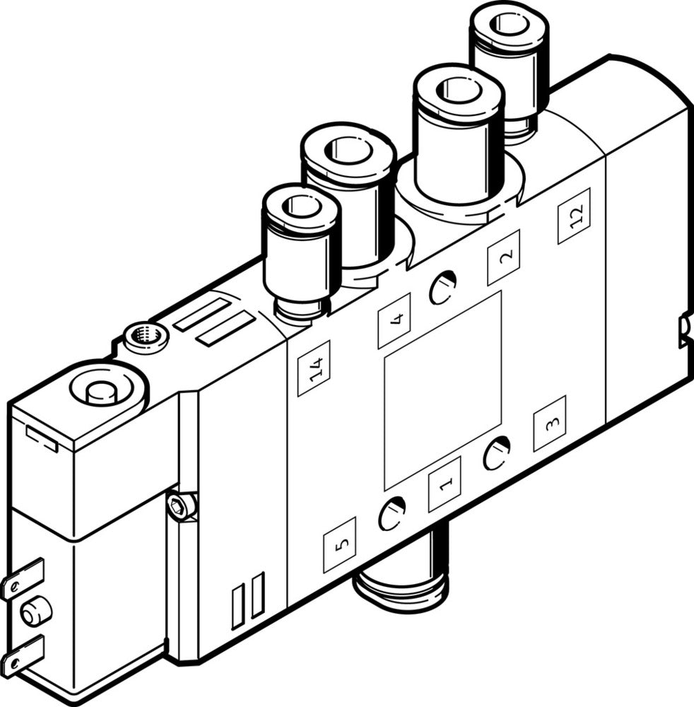 Festo 5/2 Monostable Air Solenoid Valve QS-4 180l/min - 196885