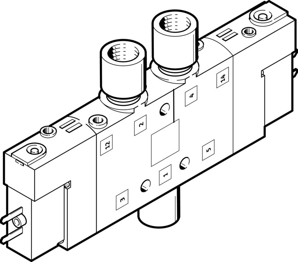 Festo 5/3 NC Air Solenoid Valve M5 180l/min - 533159