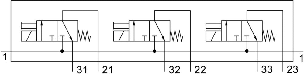 Festo 3x3/2 NC Monostable Air Solenoid Valve G1/4 160l/min - 6687