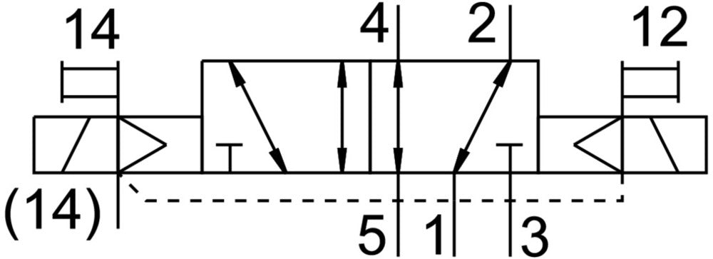 Festo 5/2 Bistable Air Solenoid Valve Size 26mm ISO 15407-2 1100l/min - 539156