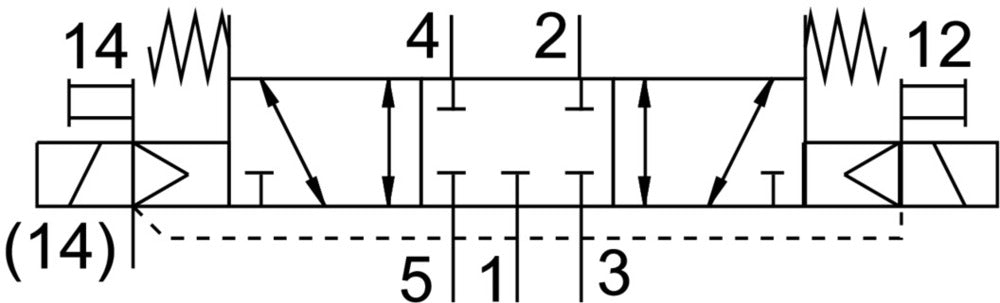 Festo 5/3 NC Air Solenoid Valve Size 26mm ISO 15407-1 1000l/min - 547086