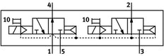 Festo 2x3/2 NO Monostable Air Solenoid Valve Size 18mm ISO 15407-1 Size 02 VDMA 24563 400l/min - 534772